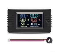 Digital Power Meter PZEM020022VH AC 110~220V with Large LCD Screen, Overload Alarm and Data Retention for Power Monitoring (100A (100A (closed))