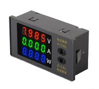 Digital Power Meter with Voltage and Current Measurement DC 0 100V 10A for Electrical Applications (Red Green Blue)