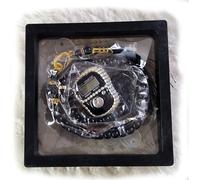 Digital Prayer Counter with Pearl Tasbih Tasbeeh, 99 Beads, Islamic Prayer Beads Gift Set, White and Gold (Black)