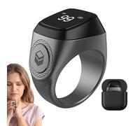 Digital Prayer Reminder Ring, Smart Tally Counter with OLED Display, Rechargeable Time Reminder for Muslims, Compact Design, Prayer Time Alerts