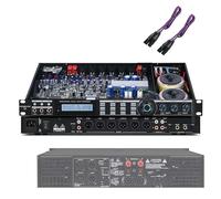 Digital Pre-Stage Effector with Anti-Howling Feedback Suppressor, Remote Control, and 5-Channel Microphone Input for Musicians and Audio Enthusiasts