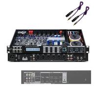Digital Pre-Stage Effector with Anti-Howling Feedback Suppressor, Remote Control, Reverberation Mode, 5-Channel Microphone Input for Musicians and Audio Enthusiasts