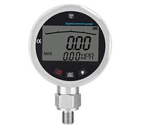 Digital Pressure Gauge, Akozon Digital Hydraulic Pressure Gauge Stainless Steel 400BAR 0-40Mpa 10000PSI with G1/4 Connector Water Gas Oil Measuring