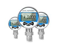 Digital Pressure Gauge LCD Manometer 0-100Mpa Water Oil Gas Air Pressure Gauge 100mm Dial M20*1.5 Thread SS304 Shell 3V Power(G1-4 Axial)