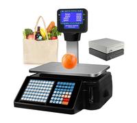 Digital Price Computing Scale, 30 Kg Capacity, 63 Shortcut Keys, Ideal for Commercial Use in Vegetable Shops, Butcher Shops, Supermarkets, Snack Bars