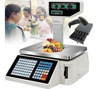 Digital Price Computing Scale 30Kg with Thermal Printer, Dual LCD Display, 63 Shortcut Keys, Ideal for Supermarkets and Retail Environments