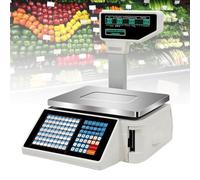 Digital Price Computing Scale Electronic Label Printing Commercial Food with Thermal Label Printer and Double-Sided Display Screen