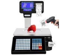 Digital Price Computing Scale Thermal Printer, Commercial Sided Display Price Label Printing Scale 30Kg/66Lbs Capacity Electronics Barcode Printer,Machine,Machine