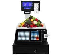 Digital Price Computing Scale with Label Printing and Double-Sided Pole Display, Commercial Use Electronic Weighing Scale for Accurate Pricing and Labeling