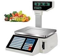 Digital Price Computing Scale with Thermal Label Printer, 63 Shortcut Keys, for Supermarket Retail Store Warehouse Weighing Machine