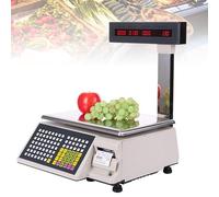 Digital Price Computing Scale with Thermal Label Printer, Double-Sided Display for Accurate Weighing and Pricing, Ideal for Supermarkets and Retail Stores