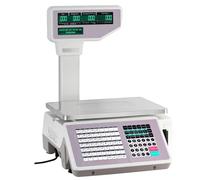 Digital Price Computing Scale with Thermal Label Printer, Double-Sided LCD Display for Retail Barcoding and Inventory Management
