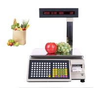 Digital Price Computing Scale with Thermal Printer, Electronic Barcode Printing, 66 Lbs Capacity for Retail Stores and Fruit Markets
