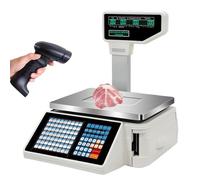 Digital Price Label Printing Scale,30kg Electronic Computing Pole Display,with Thermal Printer, for Retail Outlet Store Food Meat Shop Specification2