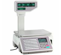 Digital Price Label Printing Scale - Electronics Barcode Scale Cash Register for Supermarket Convenience Store - 30kg/60lbs Double-Sided LCD Display - for Price Computing