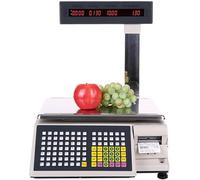 Digital Price Label Printing Scale with LCD Display, Commercial Price Calculation Scale for Supermarkets with Thermal Printer