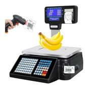 Digital Price Label Printing Scale with Pole Display and Thermal Printer for Supermarket Pricing and Inventory Management