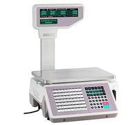 Digital Price Scale Commercial Computing Thermal Label Print with Vertical Rod, Double-Sided LCD Display Thermal Printer Electronics Barcode for Convenience Store