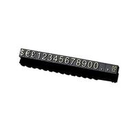 Digital Price Tag, ABS Counter Commodity Price Label Tag, £ € $ Arabic Number Price Display Board, Black Base Gold Word, 1 Set