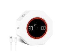 Digital Productivity Timer, Rotating Pomodoro Timer with 1-3-5-15-30-60-90 Min Countdown, for Study Office Kitchen Desk