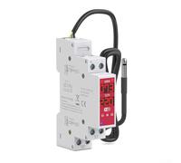 Digital Programmable Thermostat Controller with Probe Sensor, DIN Rail Mount Temperature and Humidity Monitor