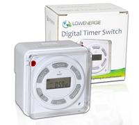 Digital Programmable Timer Switch - 7 Day 16 ON/OFF, Hardwired Wall Switch, LCD Display, Mains Wired Control for Lighting, Appliances & Heaters, Energy Saving, Security Automation