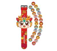 Digital Projector Clock, Projector Clock Toy | Dragon Animal Head Projection Clock for - Adjustable Digital Projection Clock with 24 Patterns for Kindergarten, Single Attribute, Se référer au
