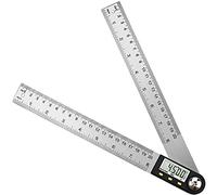 Digital Protractor 0-360°, Digital Angle Finder 8"/200mm Stainless Steel Digital Angle Rule with LCD Display for Woodworking Construction Repairing