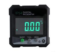 Digital Protractor with Magnetic Base and Backlit LCD Display, 0.1° Accuracy, IP54 Rated for Water and Dust Resistance, 5.69 x 5.47 cm Com