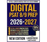 Digital PSAT 8/9 Prep 2026-2027: 10 Practice Tests, Strategies and Study Guide