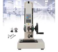 Digital Push-Pull Meter, Manual Horizontal Force Test Stand with 5 Probes and Terminal Clamp, 180mm Stroke, Multi-Unit Display for Material Testing & Quality Control