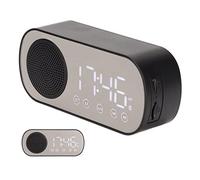 Digital Radio Alarm Clock with Large LED Screen, Portable with BT Speaker, Multiple Playback Modes
