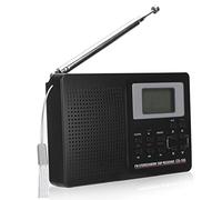 Digital Radio, Portable AM FM Receiver with SW MW LW TV Bands, Digital Clock, Earphone Jack for Home Use
