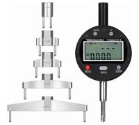 Digital Radius Gauge, High Accuracy Inside and Outside Measurement Tool with 5 Changeable Jaws, Zero Reference Plane, Precision Radius Indicator