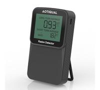 Digital Radon Detector LCD Display Dual USB Battery Power Options 3 Year Battery Life 10 Year Sensor Lifespan Accurate pCiL Concentration Detection for Home and Office Use