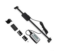 Digital Readout Linear Scale 0-300mm 0.01mm Resolution with Remote LCD Display for DRO System, 120 in/s Measurement Speed, Plastic Housing, Black