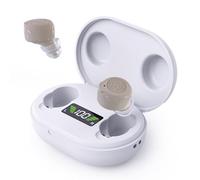 Digital Rechargeable - ITE Hearing Amplifier Set and Sound Assist for Adults and Seniors, OTC, Intelligent Feedback & Noise Reduction, Personal Amplifiers w/ Portable LED Charging Case,