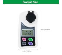 Digital Refractometer Portable LCD Handheld Sugar Concentration Detector Automatic Temperature Compensation for Food Beverage Industry 0 55% Range ABS Material 110g Weight