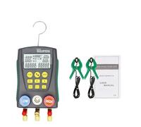 Digital Refrigeration Gauge, Air Conditioning Pressure and Temperature Tester, Multi-Function Vacuum Tool Kit for HVAC Service and Maintenance