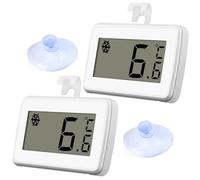 Digital Refrigerator Thermometer - Waterproof Fridge Freezer Thermometer with Easy-to-Read LCD Display (2)