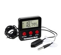 Digital Reptile Thermometer Hygrometer with 2 Remote Probes to Measure Humidity and Temperature - Ideal Vivarium Thermometer Also Suitable for a Snake or Lizard Tank - Reptile Accessories