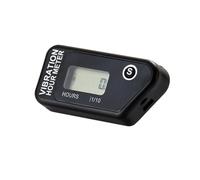Digital Resettable Wireless Vibration Hour Meter LCD Counter for Motorcycle ATV Dirt Bike Lawn Mower Machine Chainsaw Pit Jet Easy to Use(Black)