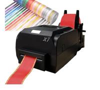 Digital Ribbon Label Printer for Lanyard Textile Foil Stamping, Supports 50+ Languages for Present Wrapping, Two Rows Printing