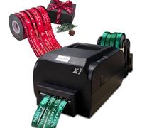 Digital Ribbon Label Printer with Foil Stamping for Fabric and Present Wrapping, Supports Multiple Languages