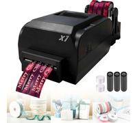 Digital Ribbon Printer for DIY Decorative Projects, 200 Dpi Thermal Label Printer with Holder, Supports 50+ Languages, Fast 150mm/s Printing Speed, Ideal for Foil Stamping and Custom Ribbon Printing