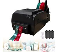 Digital Ribbon Printer for DIY Decorative Projects, 200 Dpi Thermal Label Printer with Holder, Supports 50+ Languages, Fast 150mm/s Printing Speed, Ideal for Foil Stamping and Custom Ribbon Printing