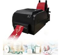 Digital Ribbon Printer for DIY Decorative Projects, 200 Dpi Thermal Label Printer with Holder, Supports 50+ Languages, Fast 150mm/s Printing Speed, Ideal for Foil Stamping and Custom Ribbon Printing