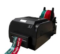 Digital Ribbon Printer Machine, 25-108mm Adjustable Width Stamping Printer for Gift Wrapping, 150mm/s Speed, Supports 50+ Languages double row