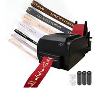 Digital Ribbon Printer, Satin Ribbon Printing Machine with Holder, 200 DPI Thermal Label Printer, 150mm/s, Supports 50+ Languages, DIY Decorative Ribbon, Foil Stamping
