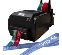 Digital Ribbon Printer, Satin Ribbon Stamping Machine with Ribbon Holder for Gift Wrapping, Supports 50+ Languages, High-Speed 150MM/S